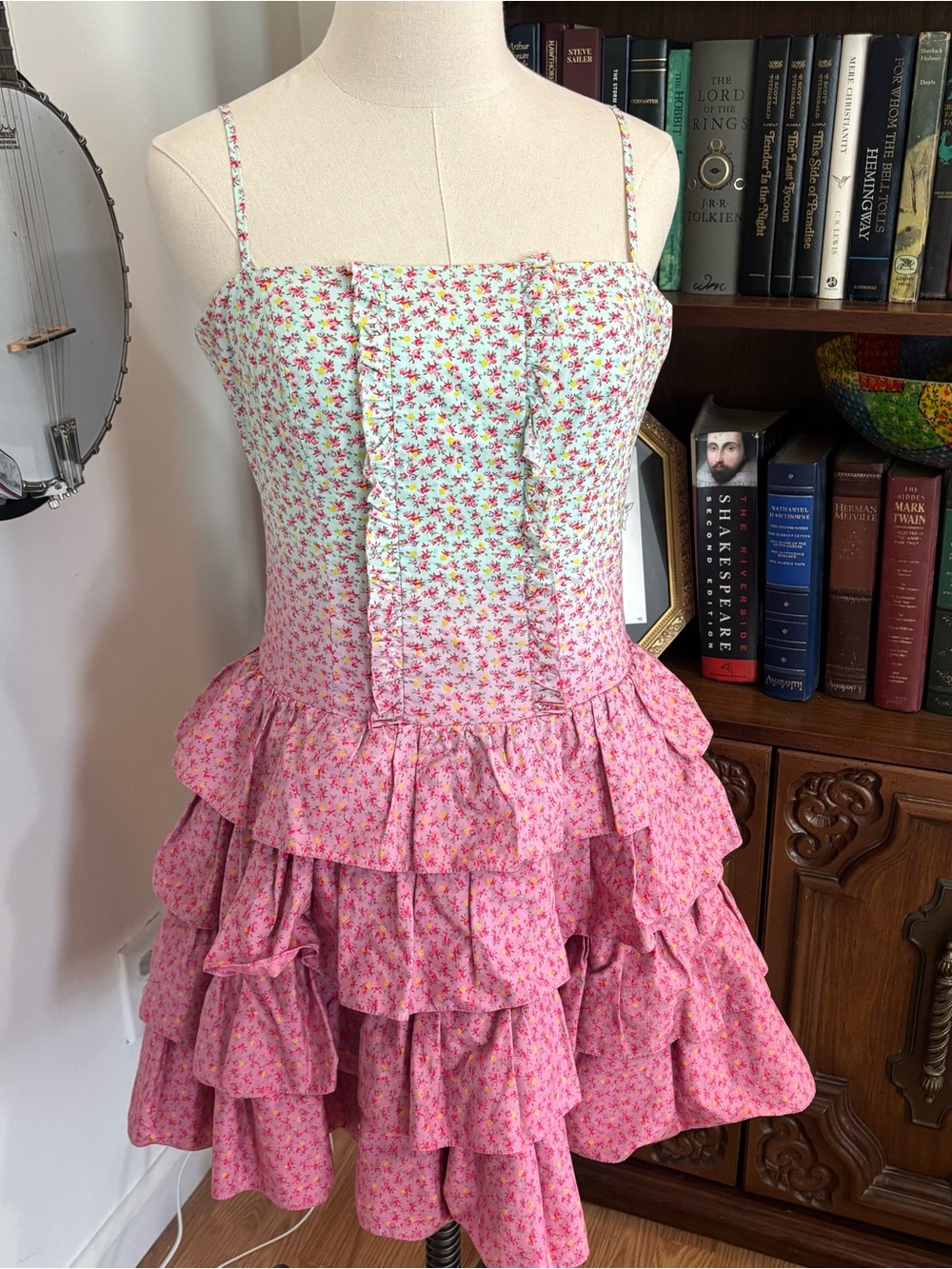 RARE VTG Betsey Johnson tiered Tutti Frutti Dress SZ 10